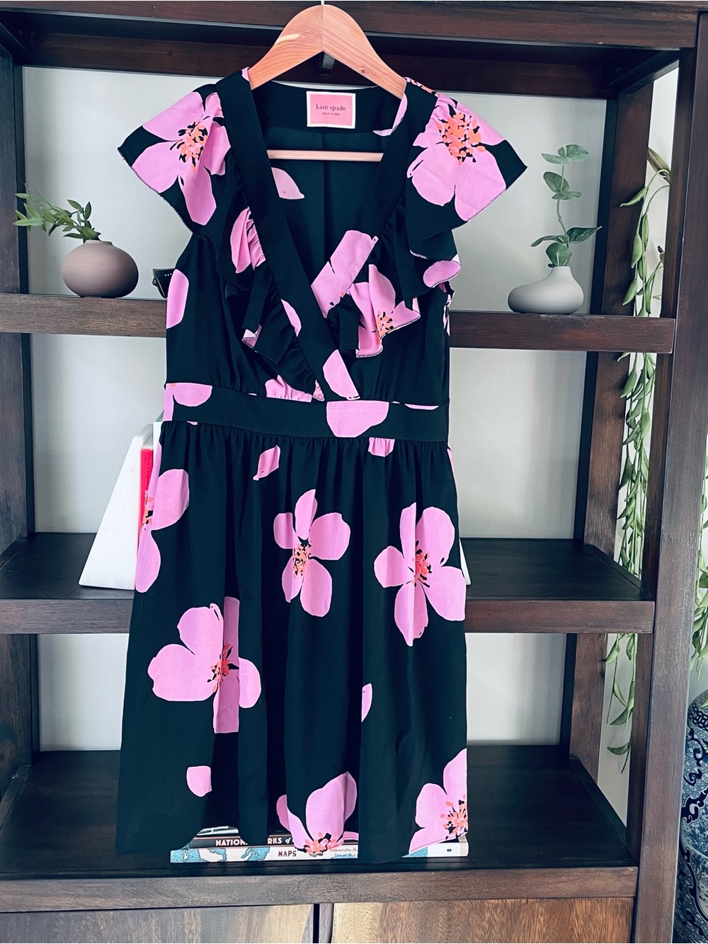 Kate Spade Floral Ruffle Mini Dress (Size 2)